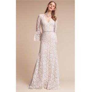 Anthropologie BHLDN x Theia Harbor Lace Gown